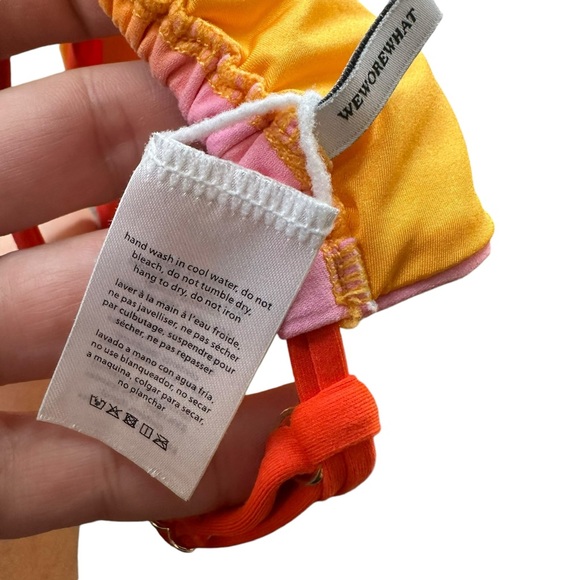 Weworewhat Women’s M Medium Ombre Colorful Bikini Top Strappy Swim Beach Sexy - Picture 6 of 11